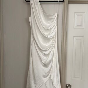 Gibson Latimer One Shoulder White Dress